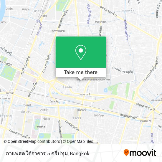 กาแฟสด ใต้อาคาร 5 ศรีปทุม map