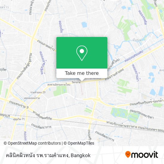 คลินิคผิวหนัง รพ.รามคำแหง map