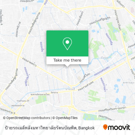 ป้ายรถเมล์หลังมหาวิทยาลัยรัตนบัณฑิต map