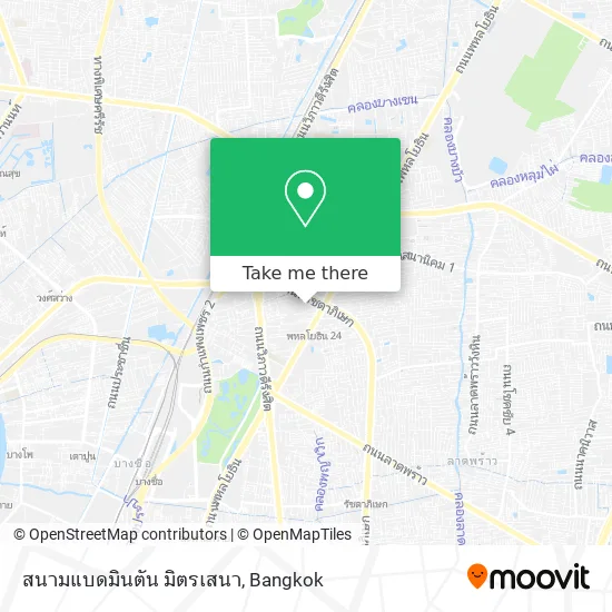 สนามแบดมินตัน มิตรเสนา map