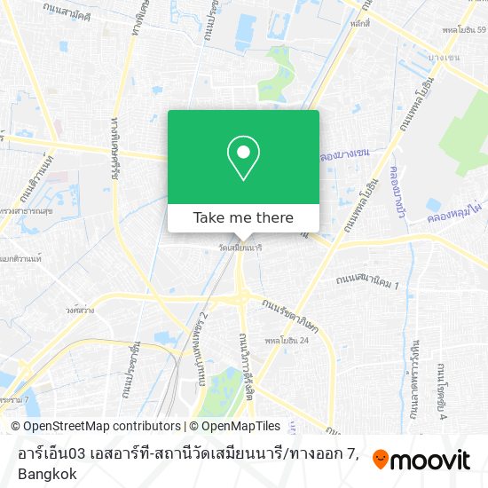 อาร์เอ็น03 เอสอาร์ที-สถานีวัดเสมียนนารี / ทางออก 7 map