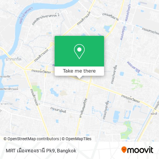 MRT เมืองทองธานี Pk9 map