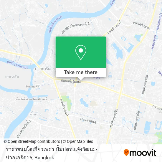 ราชาขนมโตเกียวเพชร ปั๊มปตท.แจ้งวัฒนะ-ปากเกร็ด15 map