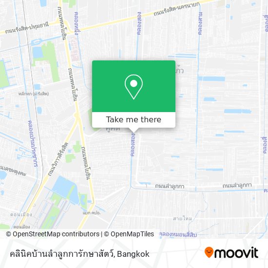 คลินิคบ้านลำลูกการักษาสัตว์ map