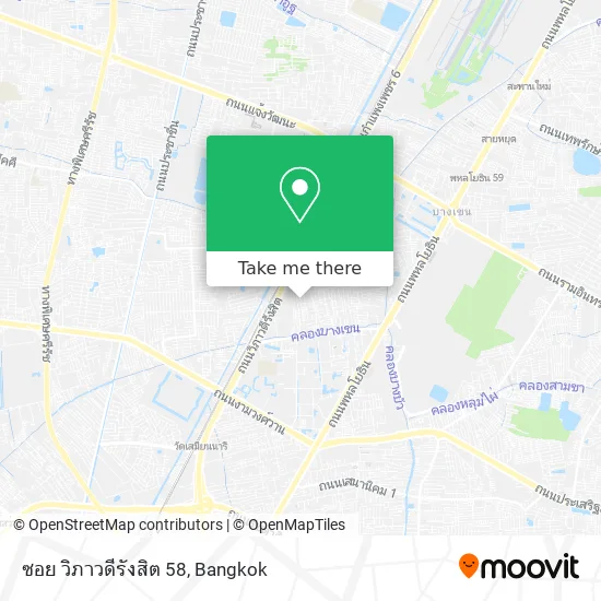ซอย วิภาวดีรังสิต 58 map