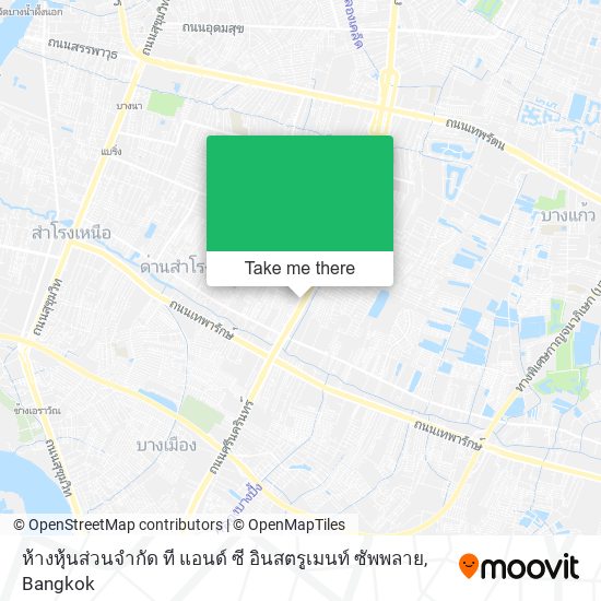 ห้างหุ้นส่วนจํากัด ที แอนด์ ซี อินสตรูเมนท์ ซัพพลาย map