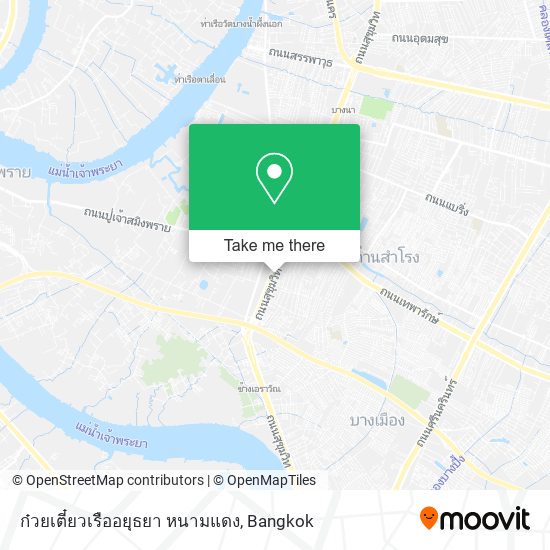 ก๋วยเตี๋ยวเรืออยุธยา หนามแดง map