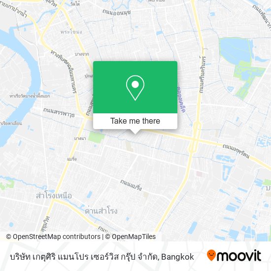 บริษัท เกตุศิริ แมนโปร เซอร์วิส กรุ๊ป จํากัด map