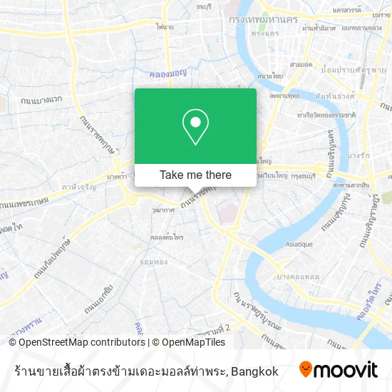 ร้านขายเสื้อผ้าตรงข้ามเดอะมอลล์ท่าพระ map