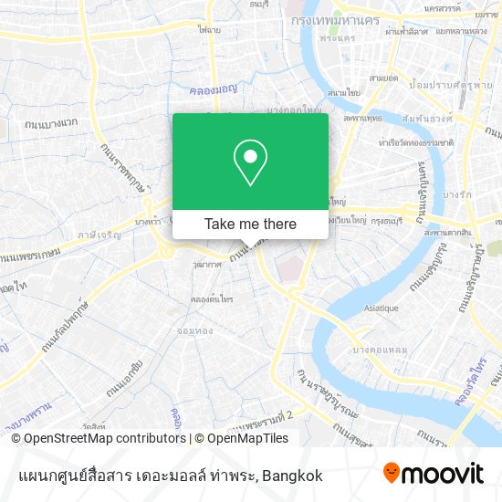 แผนกศูนย์สื่อสาร เดอะมอลล์ ท่าพระ map