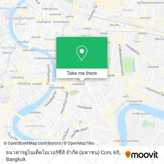 ธนาคารยูไนเต็ดโอเวอร์ซีส์ จํากัด (มหาชน) Ccm, 6fl map