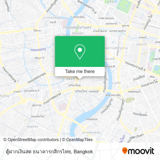 ตู้ฝากเงินสด ธนาคารกสิกรไทย map