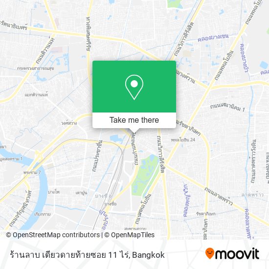 ร้านลาบ เดียวดายท้ายซอย 11 ไร่ map