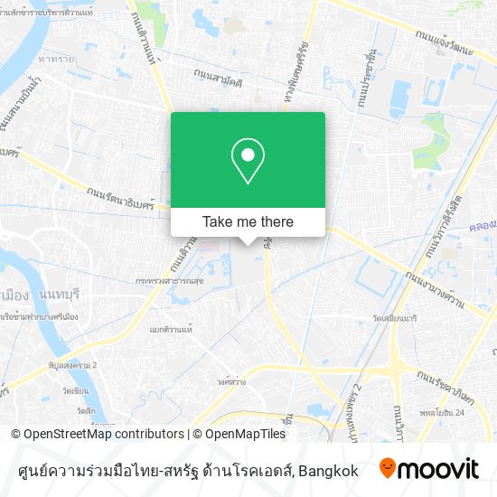 ศูนย์ความร่วมมือไทย-สหรัฐ ด้านโรคเอดส์ map
