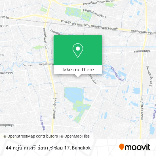 44 หมู่บ้านเสรี-อ่อนนุช ซอย 17 map