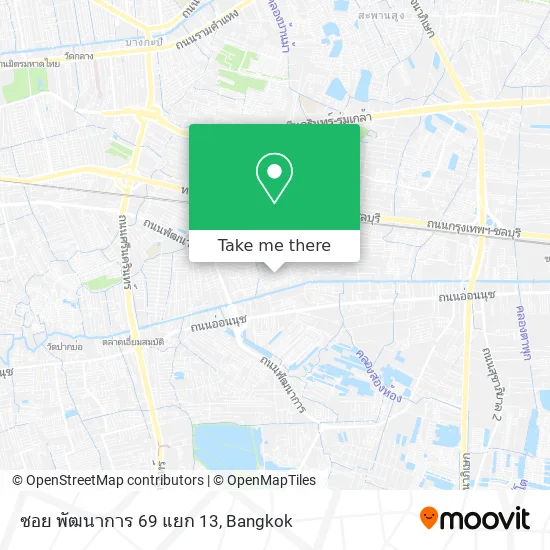 ซอย พัฒนาการ 69 แยก 13 map