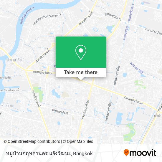 หมู่บ้านกฤษดานคร แจ้งวัฒนะ map