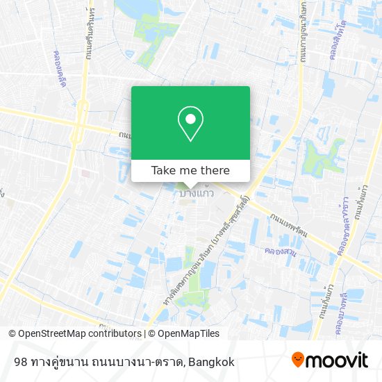 98 ทางคู่ขนาน ถนนบางนา-ตราด map