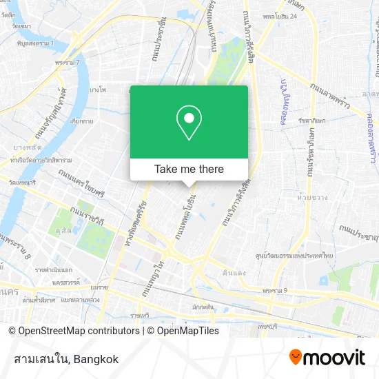 สามเสนใน map