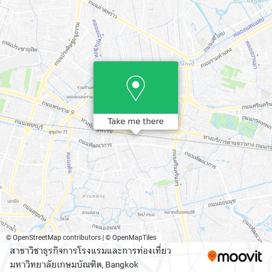 สาขาวิชาธุรกิจการโรงแรมและการท่องเที่ยว มหาวิทยาลัยเกษมบัณฑิต map