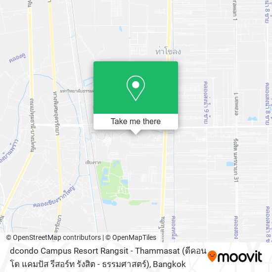 dcondo Campus Resort Rangsit - Thammasat (ดีคอนโด แคมปัส รีสอร์ท รังสิต - ธรรมศาสตร์) map