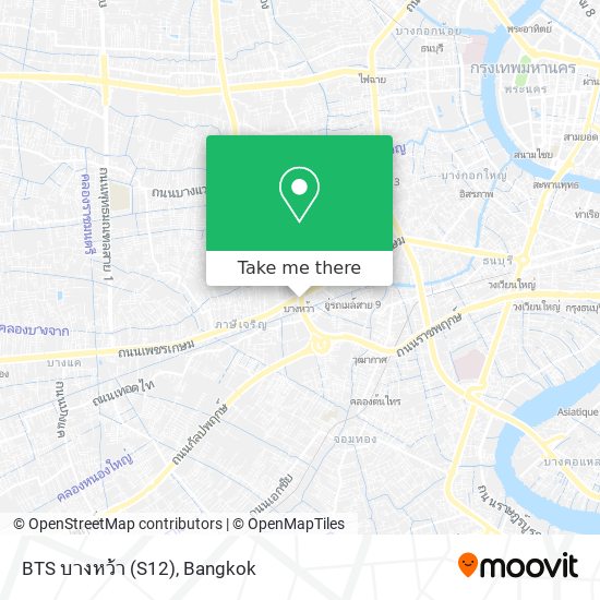BTS บางหว้า (S12) map
