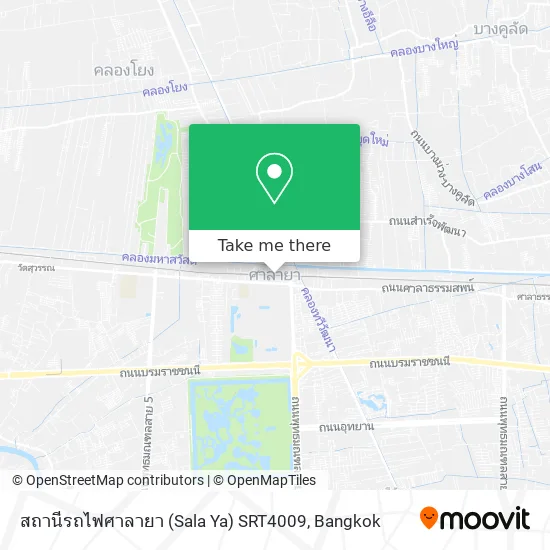 สถานีรถไฟศาลายา (Sala Ya) SRT4009 map