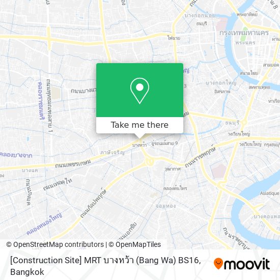 [Construction Site] MRT บางหว้า (Bang Wa) BS16 map
