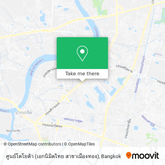 ศูนย์โตโยต้า (เอกนิมิตไทย สาขาเมืองทอง) map