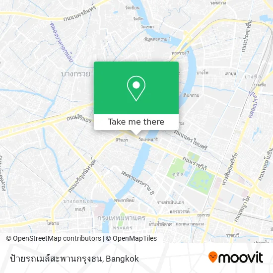 ป้ายรถเมล์สะพานกรุงธน map