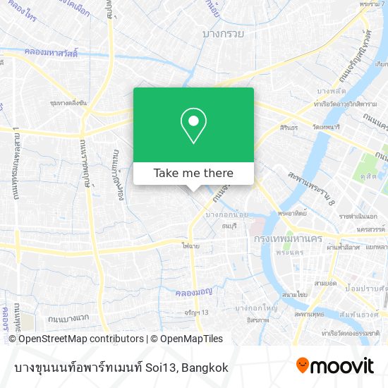 บางขุนนนท์อพาร์ทเมนท์ Soi13 map