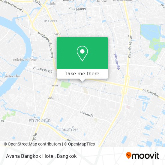 Avana Bangkok Hotel map