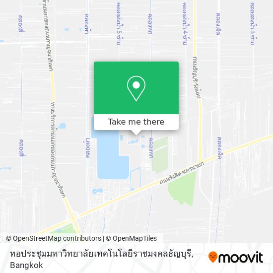 หอประชุมมหาวิทยาลัยเทคโนโลยีราชมงคลธัญบุรี map