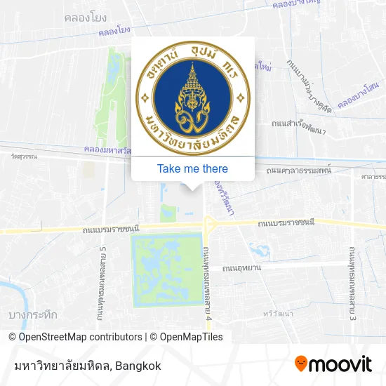 มหาวิทยาลัยมหิดล map