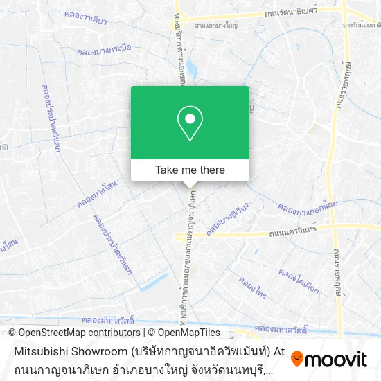 Mitsubishi Showroom (บริษัทกาญจนาอิควิพเม้นท์) At ถนนกาญจนาภิเษก อำเภอบางใหญ่ จังหวัดนนทบุรี map