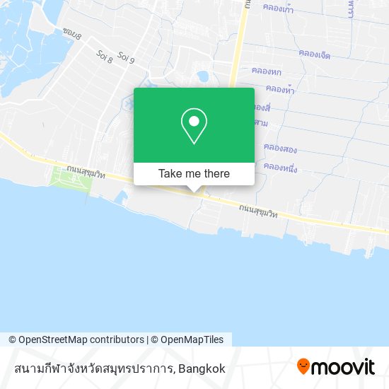 สนามกีฬาจังหวัดสมุทรปราการ map