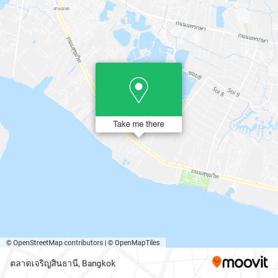 ตลาดเจริญสินธานี map