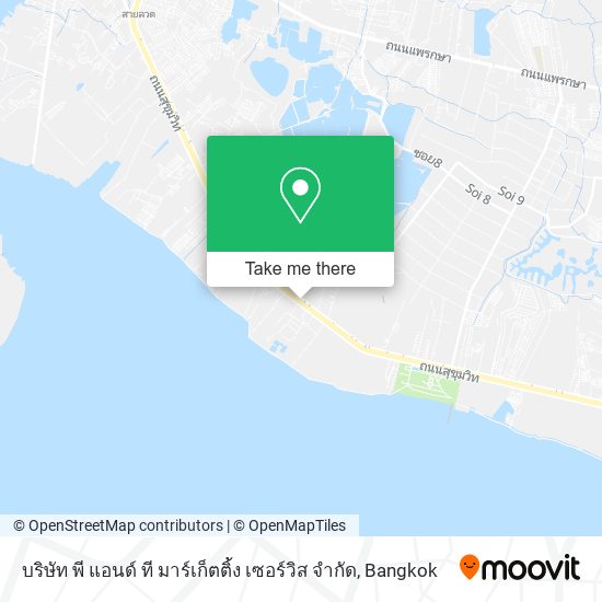 บริษัท พี แอนด์ ที มาร์เก็ตติ้ง เซอร์วิส จํากัด map