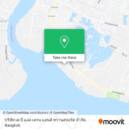 บริษัท เค บี แอล เครน แอนด์ ทรานสปอร์ต จํากัด map