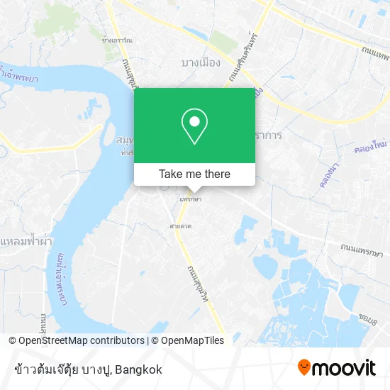 ข้าวต้มเจ๊ตุ้ย บางปู map
