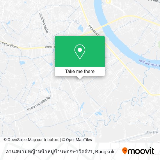 ลานสนามหญ้าหน้าหมู่บ้านพฤกษาวิลล์21 map