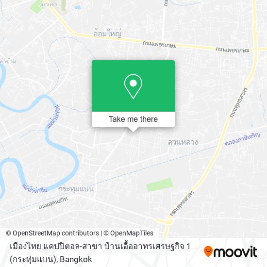 เมืองไทย แคปปิตอล-สาขา บ้านเอื้ออาทรเศรษฐกิจ 1 (กระทุ่มแบน) map