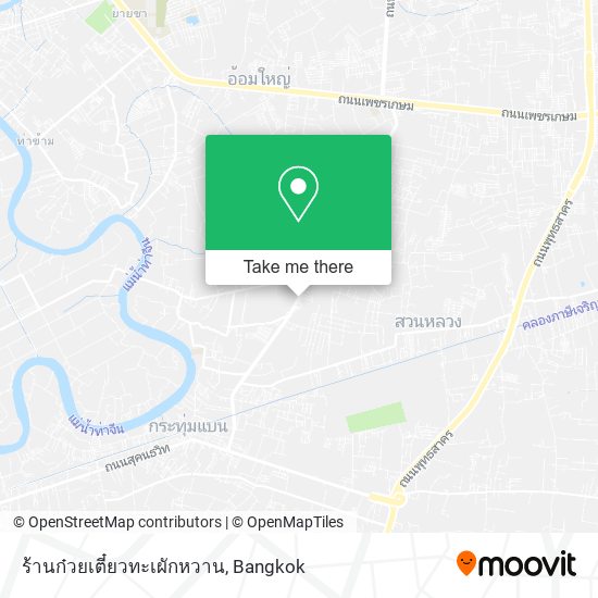 ร้านก๋วยเตี๋ยวทะเผักหวาน map