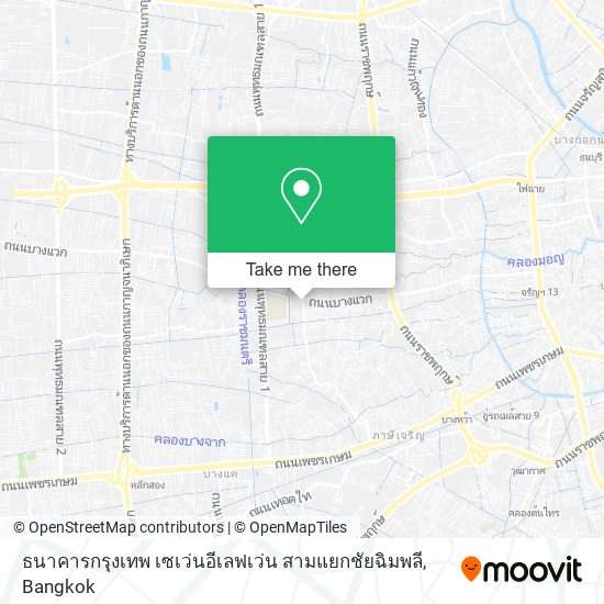 ธนาคารกรุงเทพ เซเว่นอีเลฟเว่น สามแยกชัยฉิมพลี map