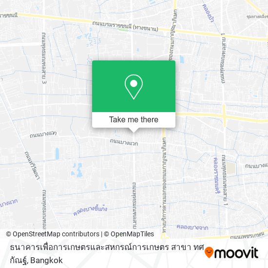 ธนาคารเพื่อการเกษตรและสหกรณ์การเกษตร สาขา ทศกัณฐ์ map