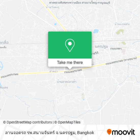 ลานจอดรถ รพ.สนามจันทร์ จ.นครปฐม map