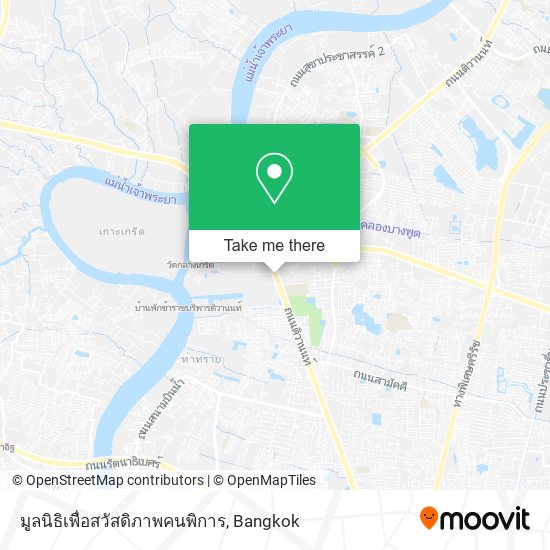 มูลนิธิเพื่อสวัสดิภาพคนพิการ map