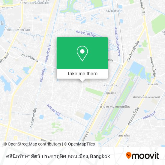 คลินิกรักษาสัตว์ ประชาอุทิศ ดอนเมือง map