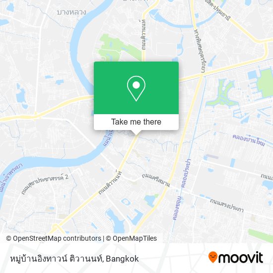 หมู่บ้านอิงทาวน์ ติวานนท์ map