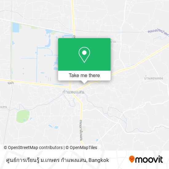 ศูนย์การเรียนรู้ ม.เกษตร กําแพงแสน map